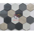 Light Emperador Marble Mix Cracked Ceramic Crystal Mosaic Tile for Decoration (CS252)